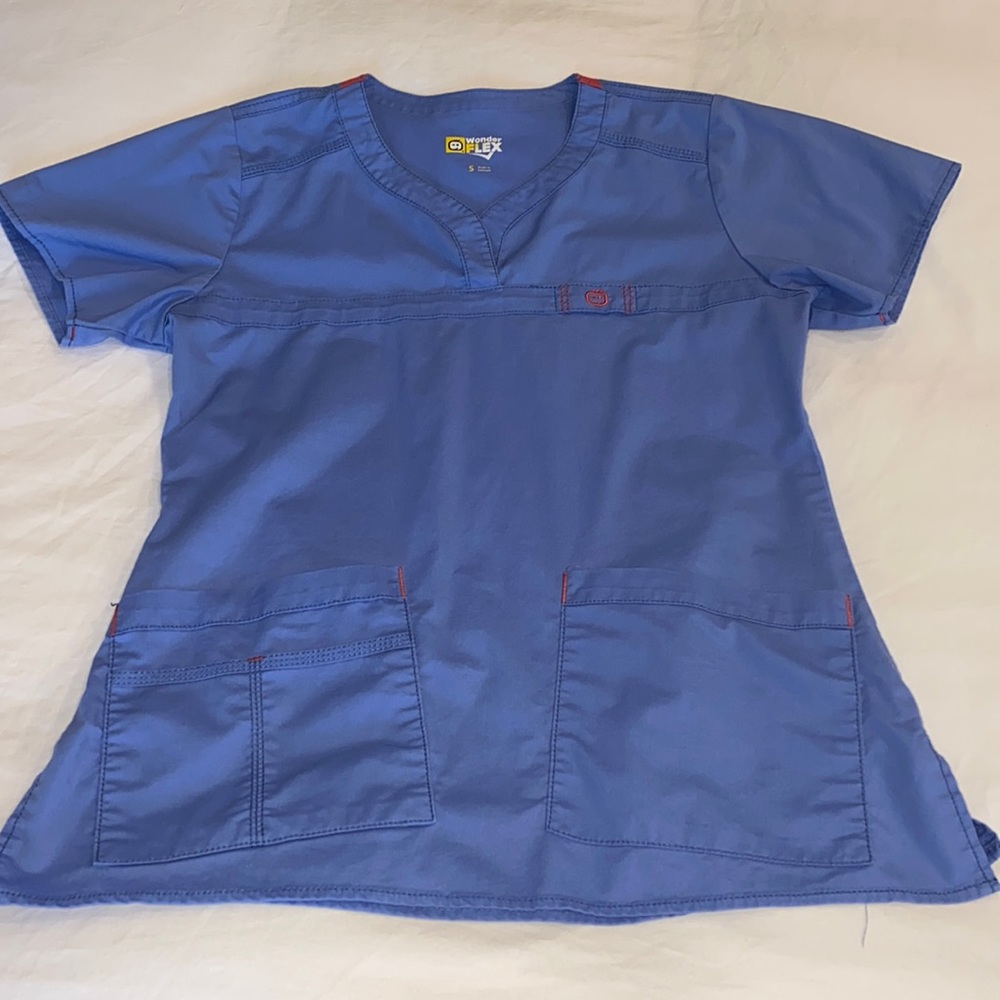 WONDERFLEX WONDERWINK SCRUB TOP SIZE SMALL STYLE 6208